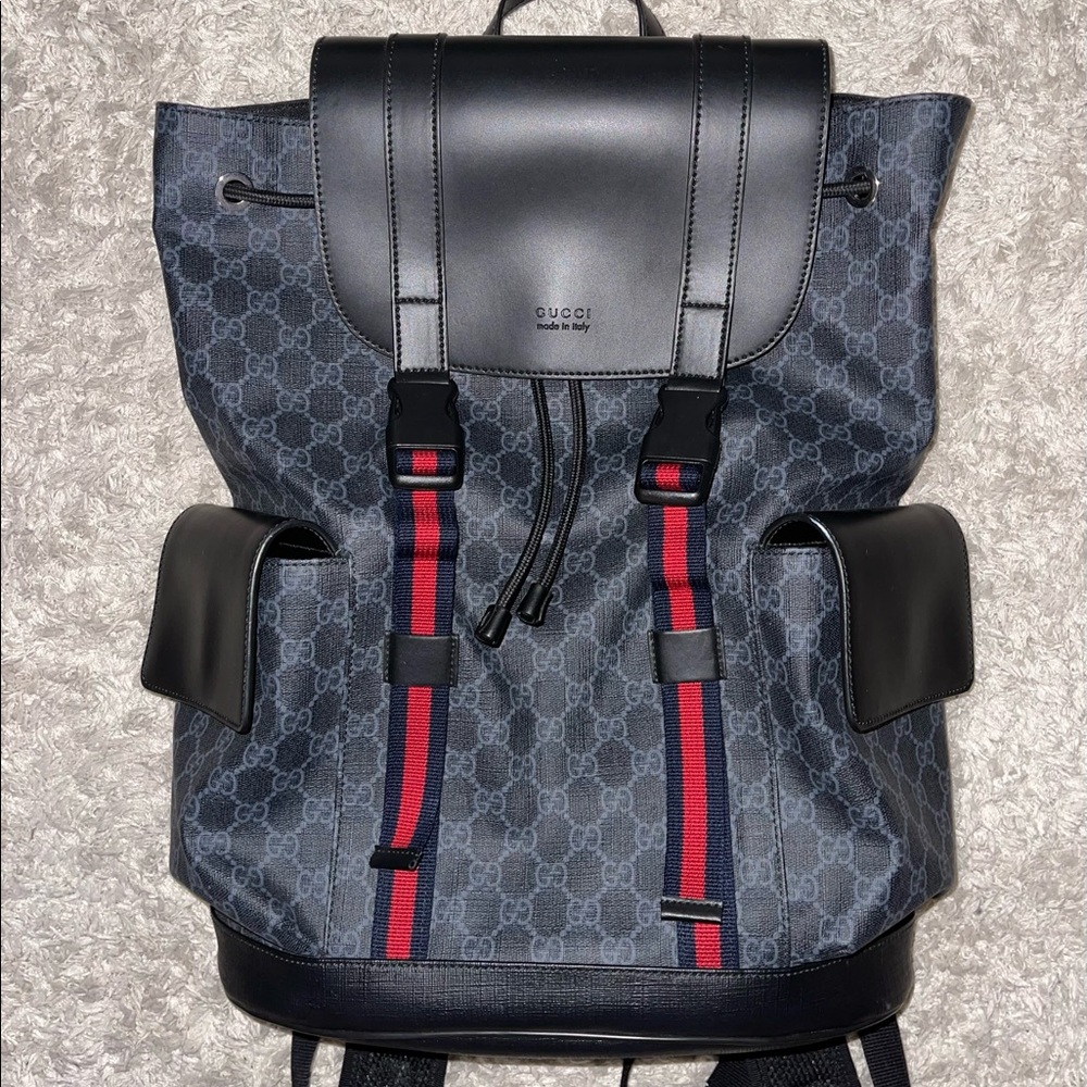 Gucci GG Supreme Black Backpack